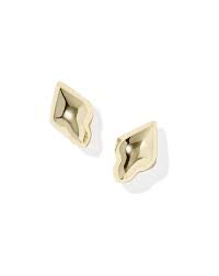 Adeline Metal Gold Stud Earrings