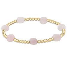 Admire gold pink opal 3mm beaded bracelet