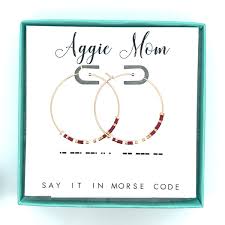 Aggie Mom standard Hoop Earrings