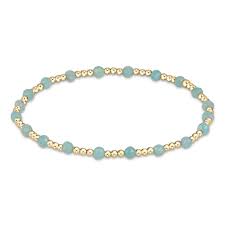 Gemstone gold sincerity Amazonite 3mm beaded bracelet