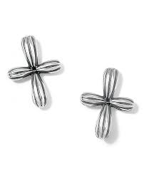 Amphora cross stud earrings