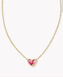 Ari Heart Framed gold Azalea illusion necklace