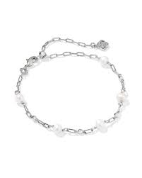 Ashton silver pearl chain bracelet