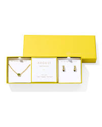 Cailin Birthstone Gift Set Gold Light Green Crystal August