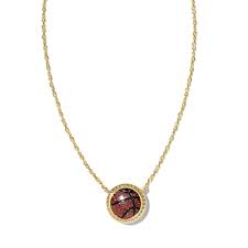 Basketball gold orange goldstone necklace