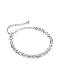 Bella silver white crystal tennis bracelet