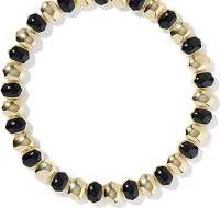 Daphne gold black enamel stretch bracelet