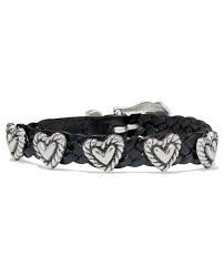 Heart roped braided black brace