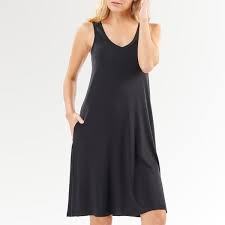 Black V Neck Nightshirt - Small