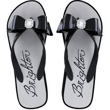 Bowie Black Flip Flops size 10