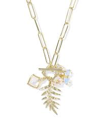 Bianca Butterfly Gold Iridescent White Charm Necklace