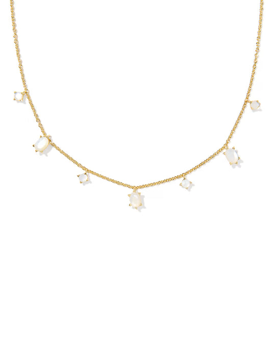 Cailin Gold Ivory Crystal Strand Necklace