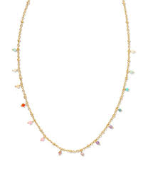 Camry gold pastel mix strand necklace