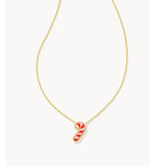 Candy Cain Gold Pendant Necklace