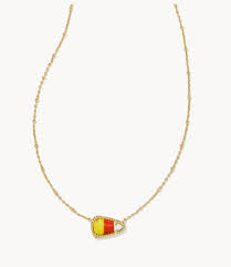 Candy Corn pendant gold necklace