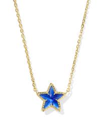 Cassidy Short Gold Cobalt Illusion Pendent Necklace