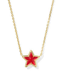 Cassidy Short Gold Red Illusion Pendent Necklace