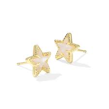 Cassidy Gold Ivory Pearl Stud Earrings