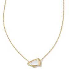 Cheer Pendant gold white pearl necklace