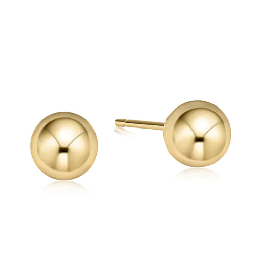 Classic gold 10mm ball stud ear