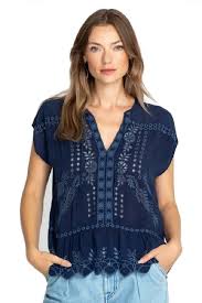 Clemence Navy blouse Extra Small