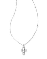 Cross Pearl Silver necklace