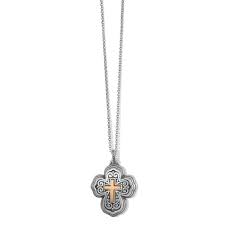 Crossroads cross short necklace