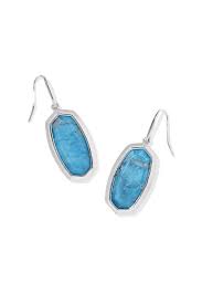 Dani silver indigo magnesite earrings