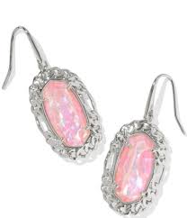 Dani Figaro silver pink iridescent earrings