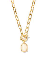Daphne gold ivory pearl chain link necklace