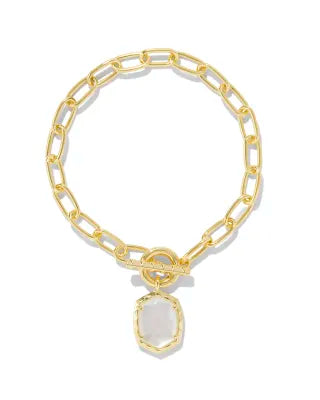 Daphne gold ivory link bracelet