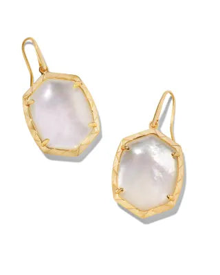 Daphne gold ivory drop earrings