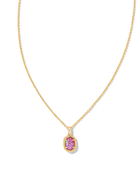 Daphne framed gold magenta opal necklace
