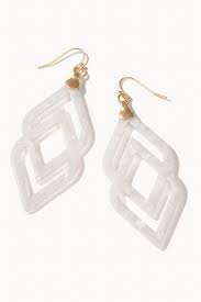 Deco Drama white shimmer earrin