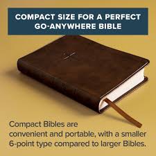 CSB Compact Bible Value Edition Brown leather touch