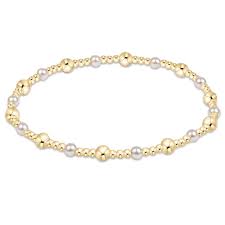 Classic Gold Sincerity 4mm pearl beaded bracelet