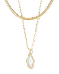 Evelyn Gold Crystal Rock Multi Strand Necklace