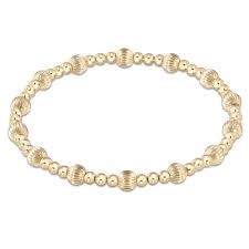 Dignity Sincerity 5mm gold beaded bracelet