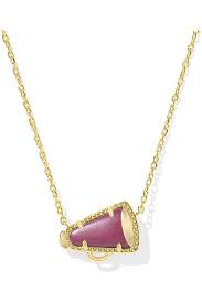 Cheer Pendant gold maroon magnesite necklace