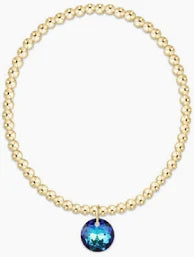 Classic Gold 3mm Bracelet Reflection Small Charm December