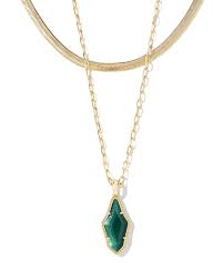 Evelyn Gold Dark Green Pearl Multi Strand Necklace