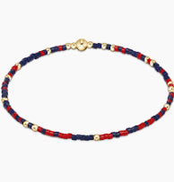 Gameday Hope Unwritten Bracelet - Matte Navy Bright Red