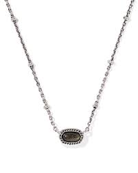 Mini Elisa Short Strand Necklace Vintage Silver Golden Obsidian