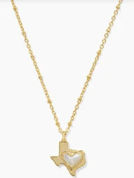 Ari Heart Texas gold ivory necklace