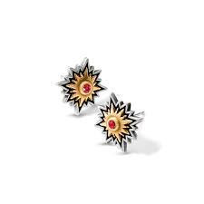 Dynasty Sol red stud earrings