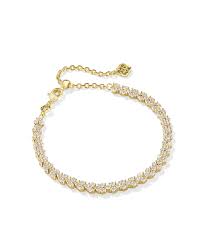Emery gold crystal tennis bracelet