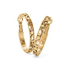 Contempo Gold Med Hoop earrings