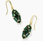 Lindy Rae Lee Gold Green Crystal Earrings