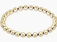 Gameday Hope Grateful 5mm Bead Bracelet - Deep Purple