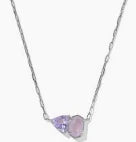 Tatum silver purple mix necklace